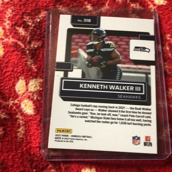 Kenneth Walker lll Donruss rated rookie super short print. Very rare NFL card. - Picture 2 of 2